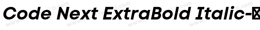 Code Next ExtraBold Italic字体转换